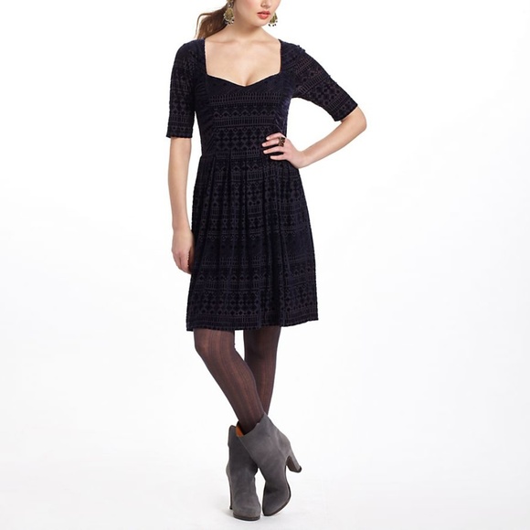 Anthropologie Dresses & Skirts - Anthropologie Geo-Burnout Velve Dress S